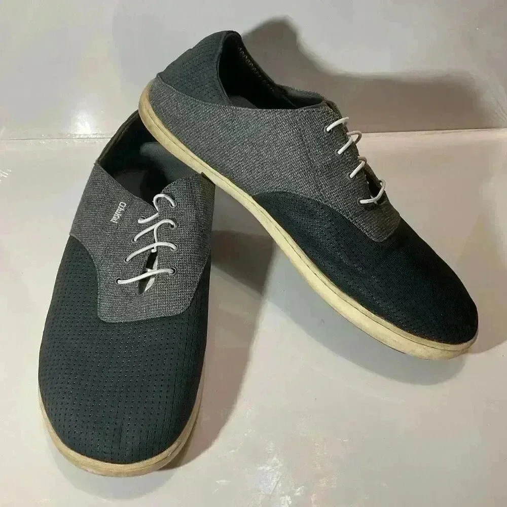 Olukai Nohea Moku Men’s Boat Shoe, color Dark Shadow Size 13